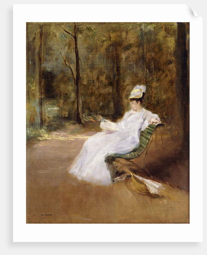 Sitting on a Bench; Sur le Banc, c.1848 by Eva Gonzales