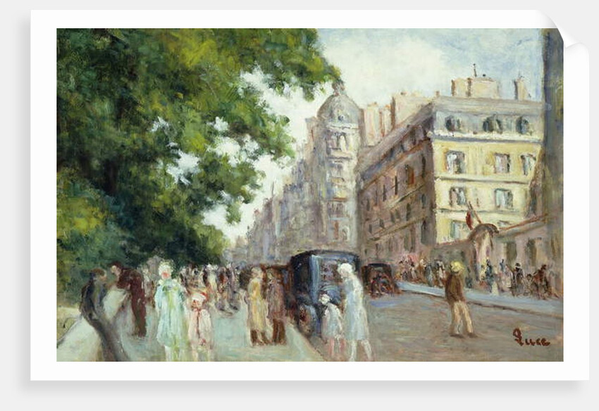 Street Scene in Paris; Scene de Rue a Paris, 1935-37 by Maximilien Luce