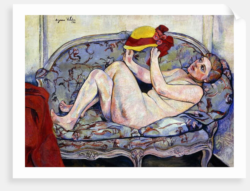 Nude Reaching on a Sofa; Nu Allonge sur un Canape, 1928 by Marie Clementine (1865-1938) Valadon