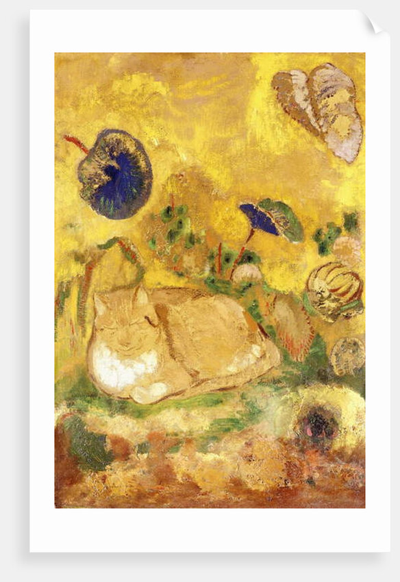 Bazon, the Artist's Cat; Bazon, le Chat de l'Artiste, c.1905 by Odilon Redon