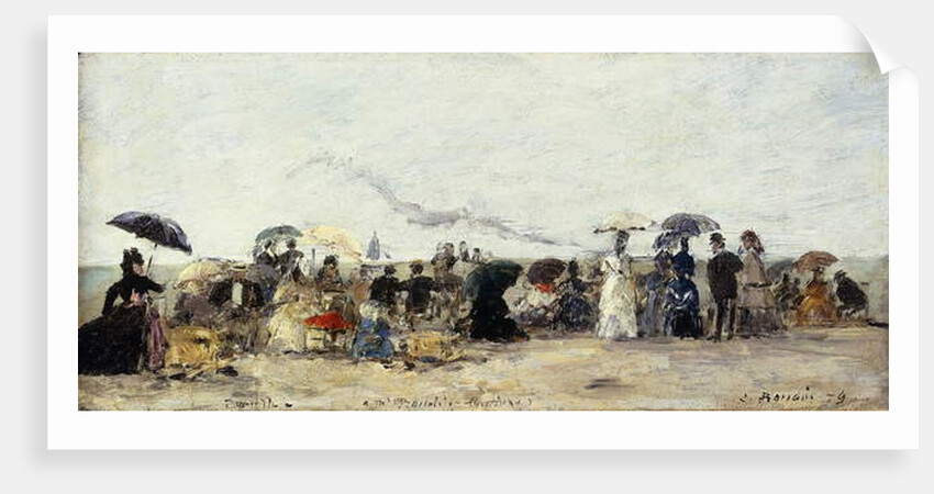 Trouville, Beach Scene; Trouville Scene de Plage, 1879 by Eugene Louis Boudin