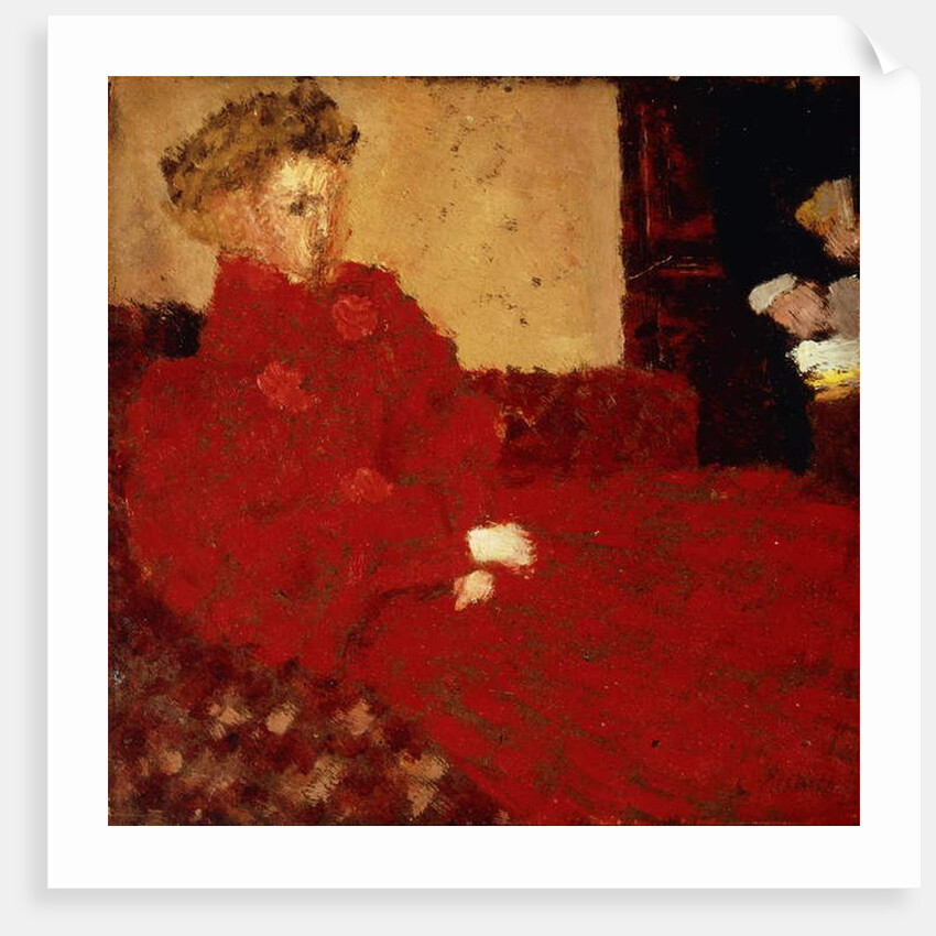 Woman in Red, Sitting; Femme en Rouge Assise, c.1892 by Edouard Vuillard