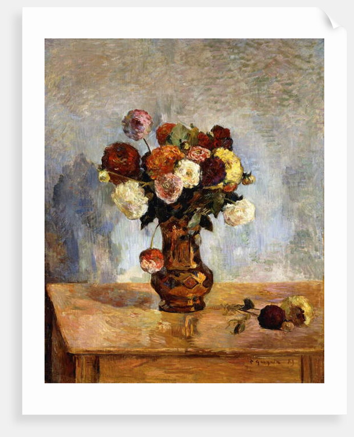 Les Dahlias, 1885 by Paul Gauguin
