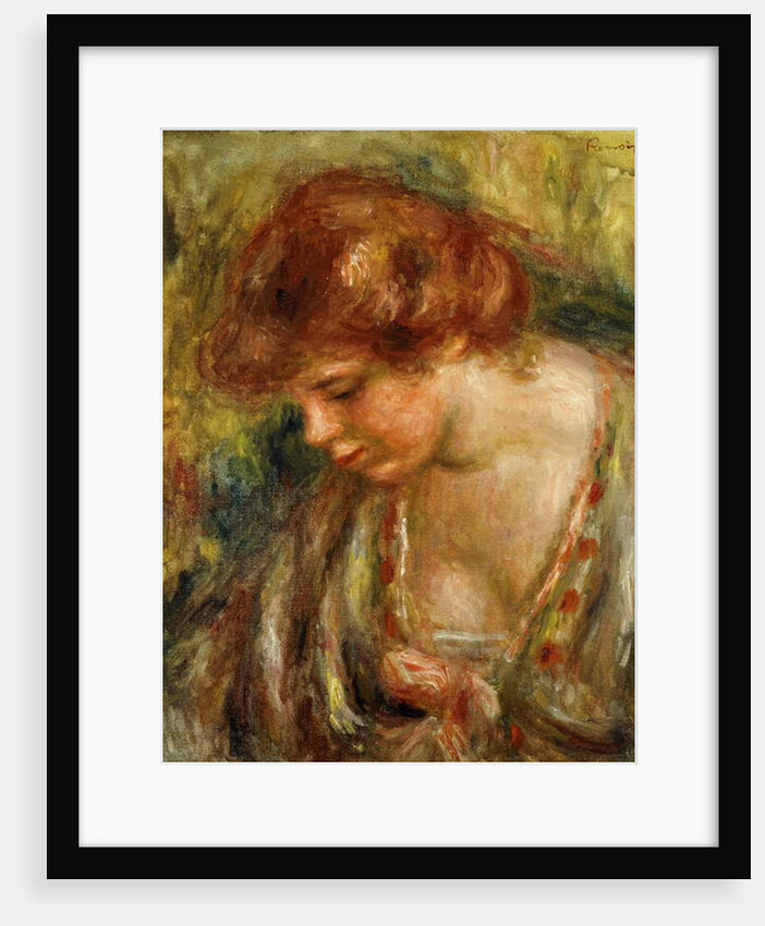 Profile of Andree with Head Bowed; Profil d'Andree Penchee, c.1917 by Pierre Auguste Renoir