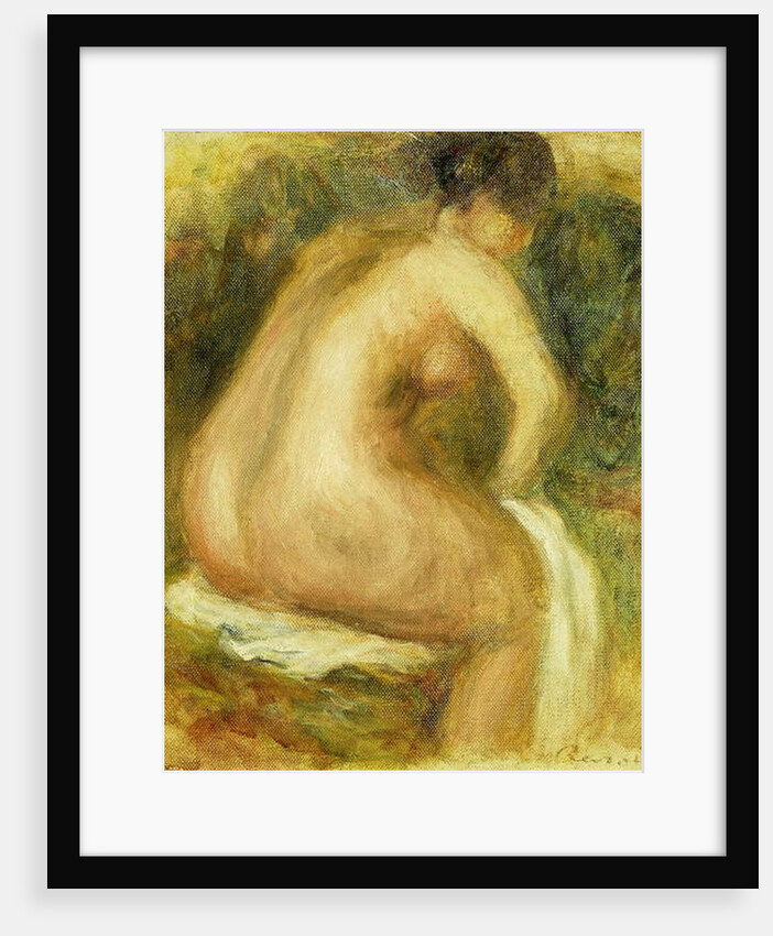 Nude Woman Bathing; Femme Nue Assise, 1910 by Pierre Auguste Renoir