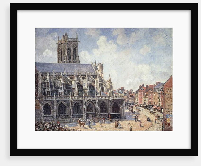 The Church of Saint Jacques in Dieppe in the Morning Sun by Camille Pissarro