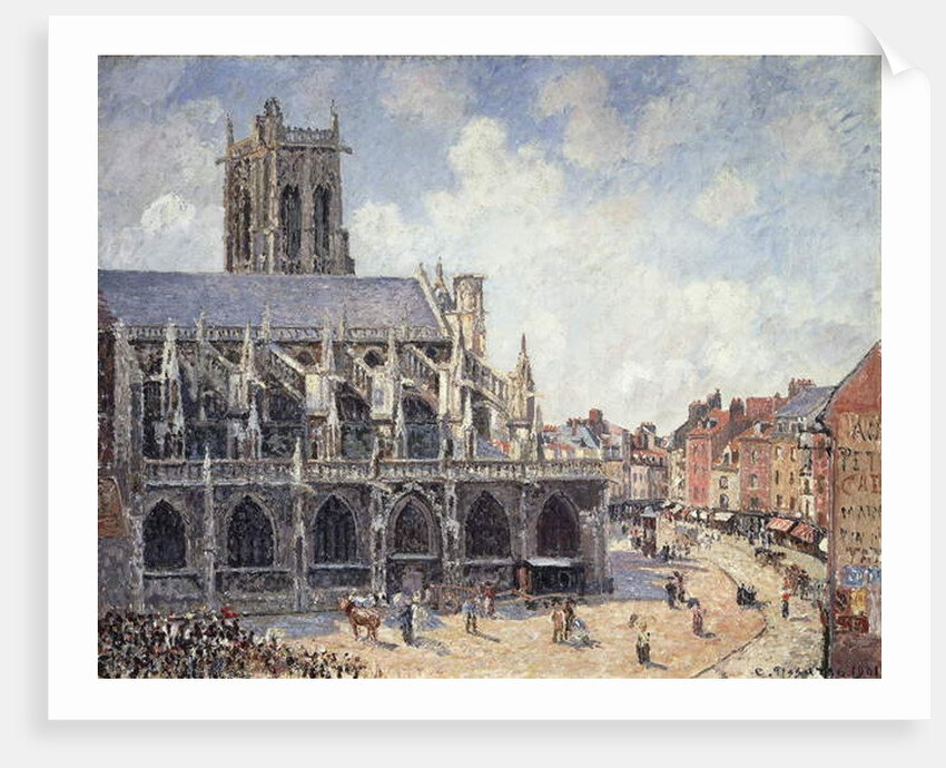 The Church of Saint Jacques in Dieppe in the Morning Sun by Camille Pissarro