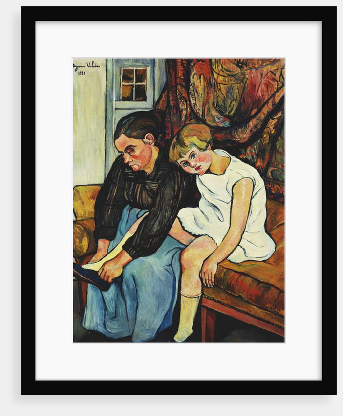Grandmere chaussant une Fillette, 1931 by Marie Clementine (1865-1938) Valadon