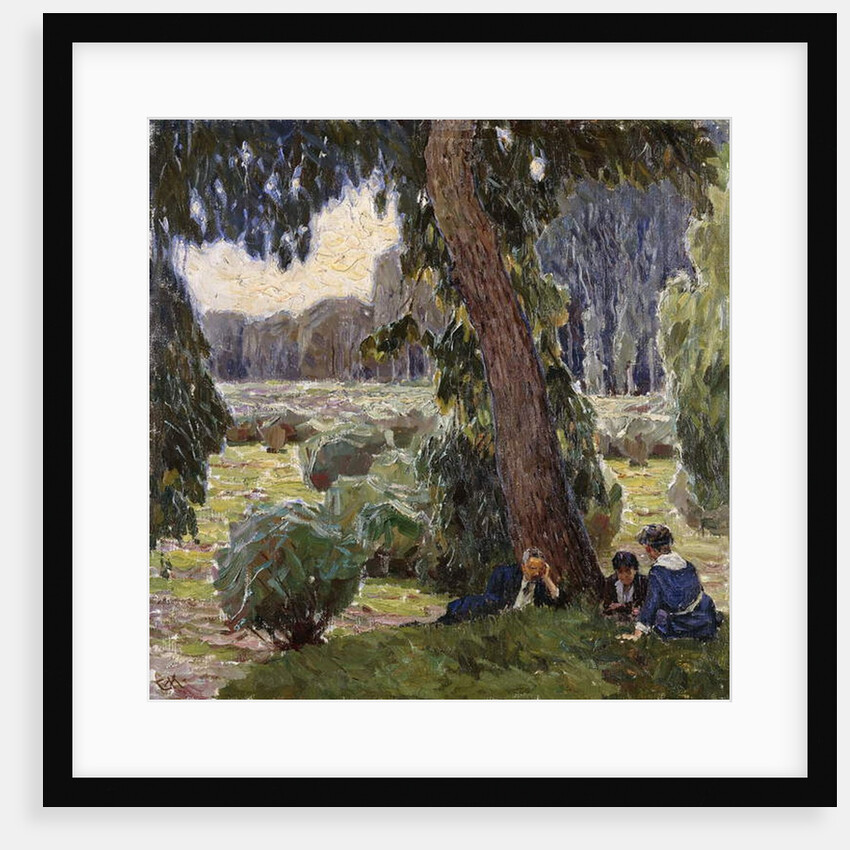 Relaxing in the Au; Rast in der Au by Carl Moll