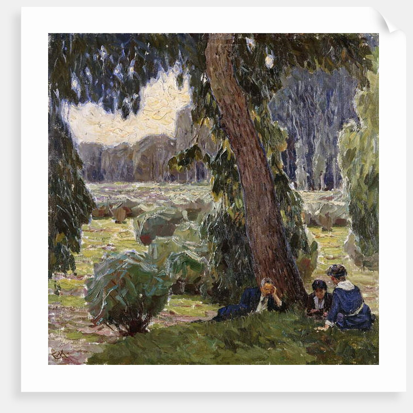 Relaxing in the Au; Rast in der Au by Carl Moll