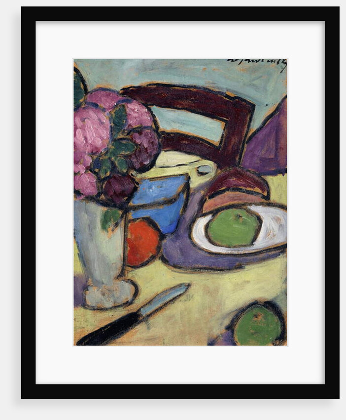 Still life with Chair and Bouquet; Stilleben mit Stuhl und Blumenstrasse, 1906 by Alexej von Jawlensky