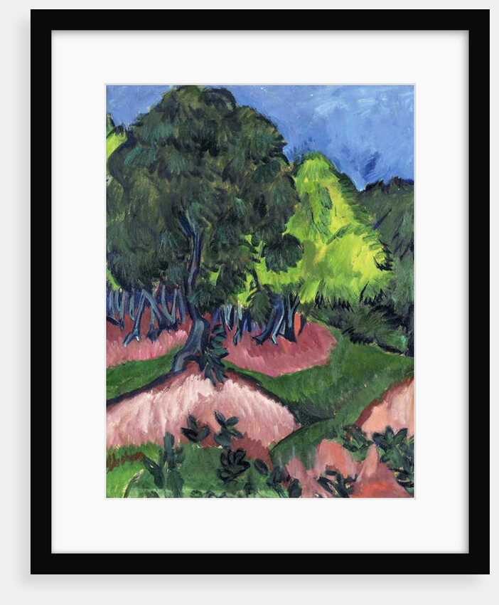 Landscape with Chestnut Tree; Landschaft mit Kastanienbaum, 1913 by Ernst Ludwig Kirchner
