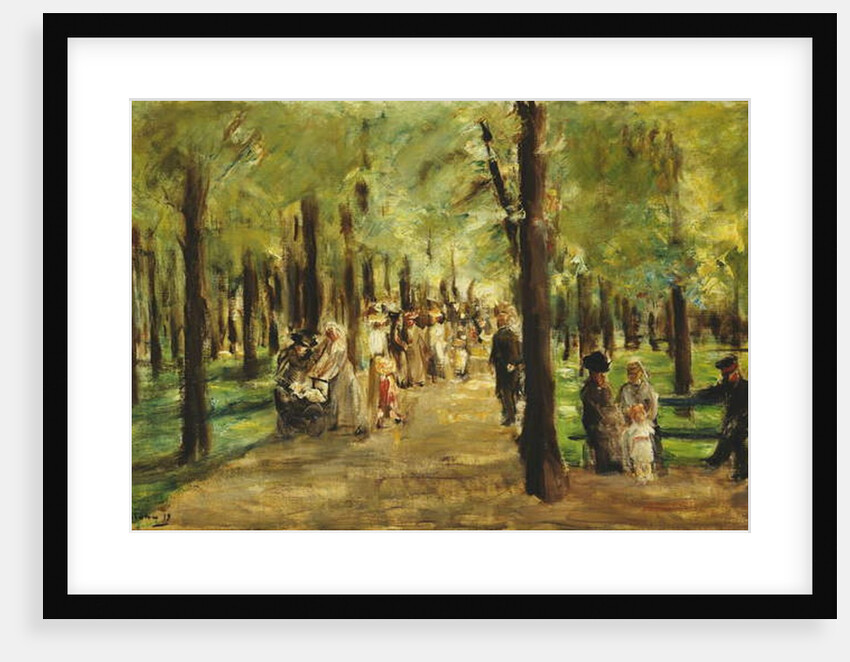 Walkers in the Tiergarten; Spazierganger im Tiergarten, 1918 by Max Liebermann