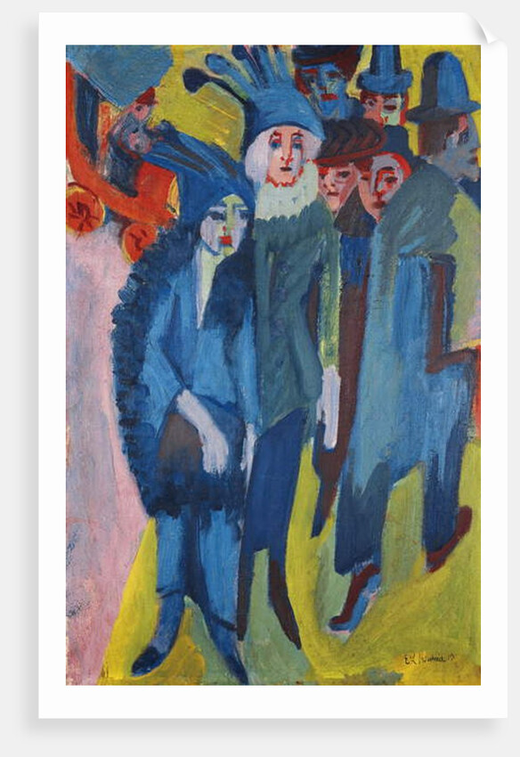 Street Scene; Strassenszene, 1913 by Ernst Ludwig Kirchner