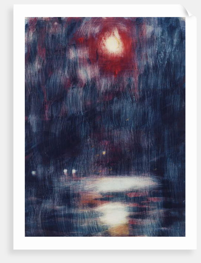 Moonlight on Lake Maggiore; Mondschein am Lago Maggiore, 1934 by Christian Rohlfs