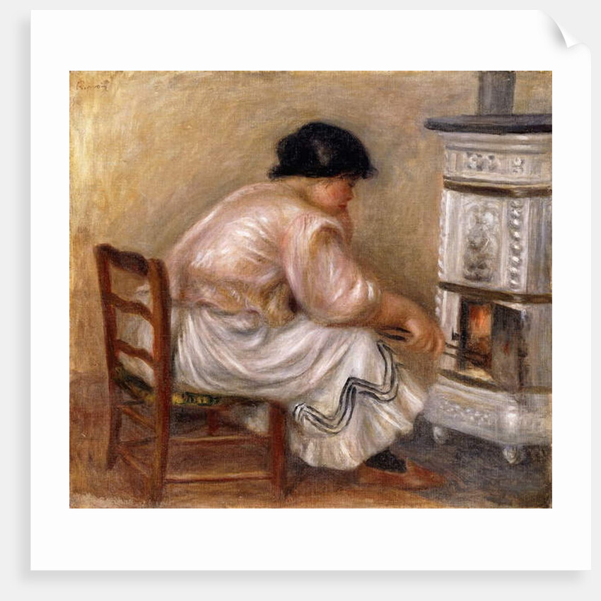 Woman at the Corner of the Stove; Femme au Coin du Poele, 1912 by Pierre Auguste Renoir