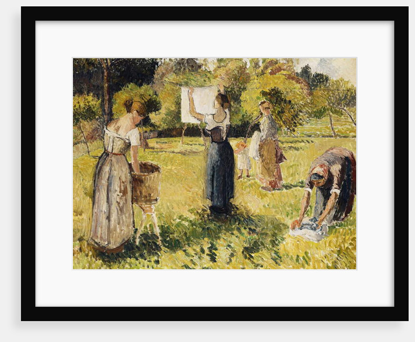 Study of Washers at Eragny; Les Laveuses, etude, a Eragny, c.1901 by Camille Pissarro