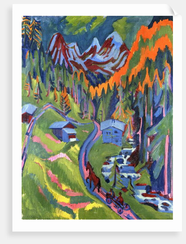 Sertig Path in Summer; Sertigweg im Sommer, 1923 by Ernst Ludwig Kirchner