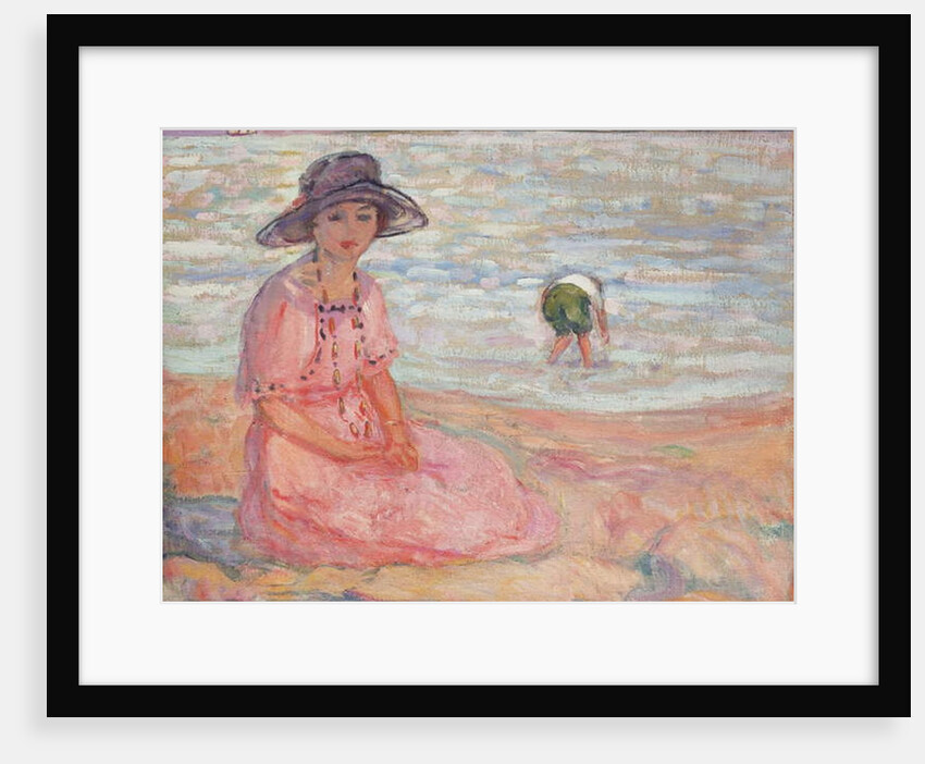 Woman in the Pink Dress by the Sea; Femme a la Robe Rose au bord de la Mer, c.1920 by Henri Lebasque