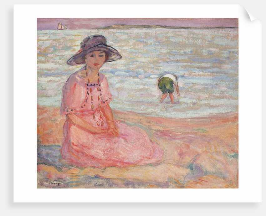 Woman in the Pink Dress by the Sea; Femme a la Robe Rose au bord de la Mer, c.1920 by Henri Lebasque