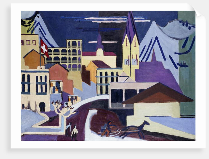 Davos-Platz Railway Station; Davos-Platz am Banhof, 1931 by Ernst Ludwig Kirchner