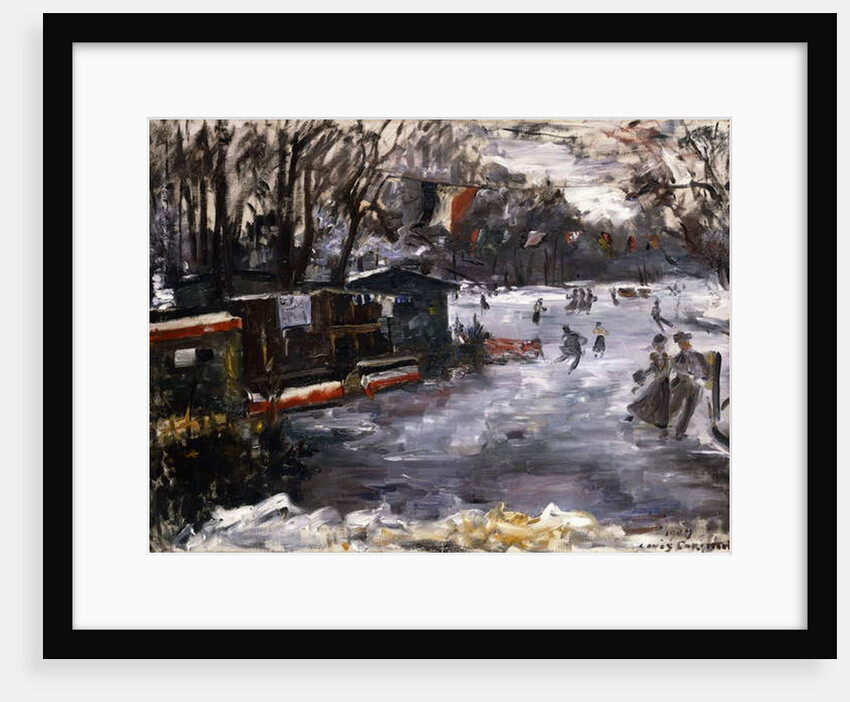 Ice-skating rink in the Tiergarten, Berlin; Eisbahn im Berliner Tiergarten, 1909 by Lovis Corinth