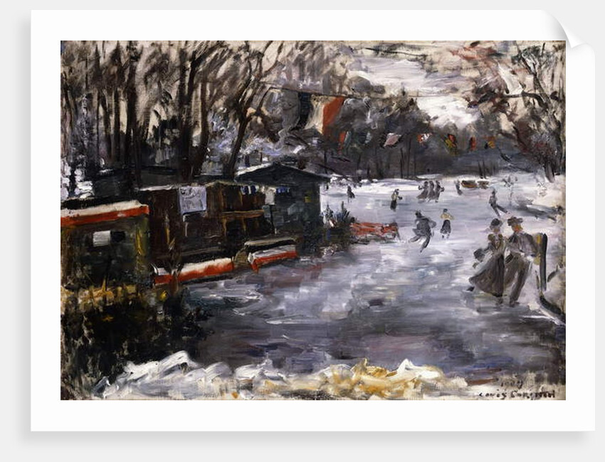 Ice-skating rink in the Tiergarten, Berlin; Eisbahn im Berliner Tiergarten, 1909 by Lovis Corinth