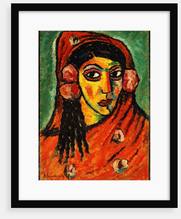 Spanish Girl with a Red Scarf; Spanierin mit rotem Schal, c.1912 by Alexej von Jawlensky