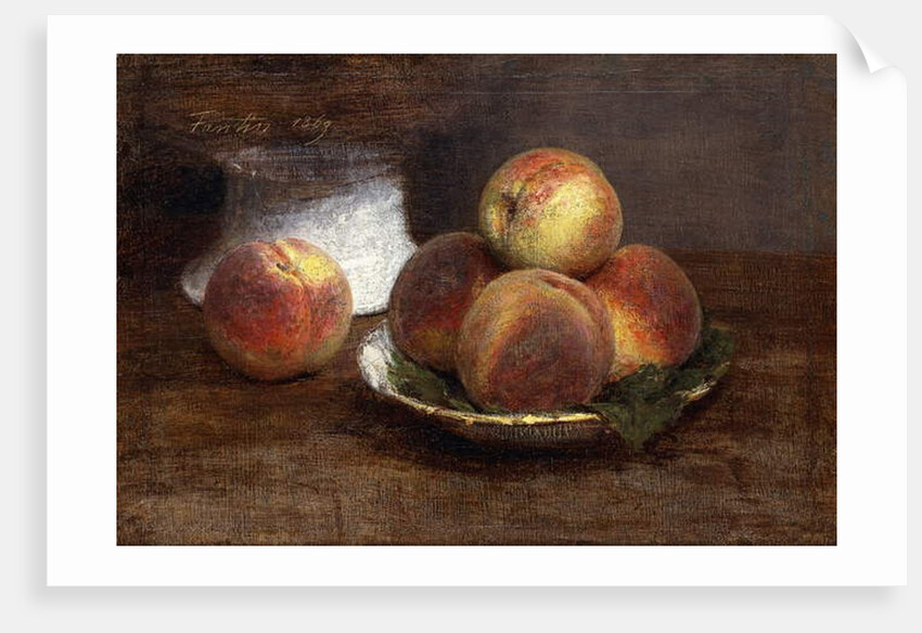 The Bowl of Peaches; Le Bol de Peches, 1869 by Ignace Henri Jean Fantin-Latour