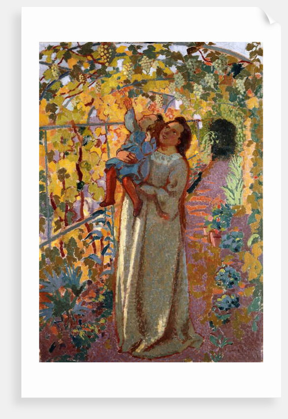 Mother and Child under the Vine; Mere et Enfant sous la Vigne by Maurice Denis