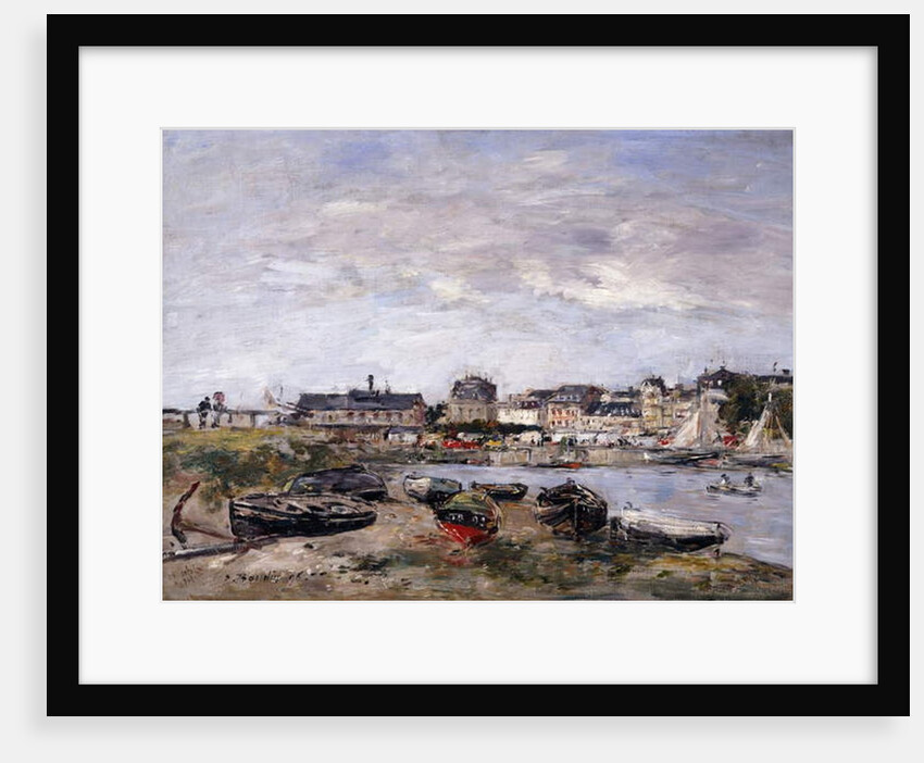 Trouville: View toward Deauville on Market Day; Trouville: Vue prise de Deauville, un Jour de Marche, 1895 by Eugene Louis Boudin