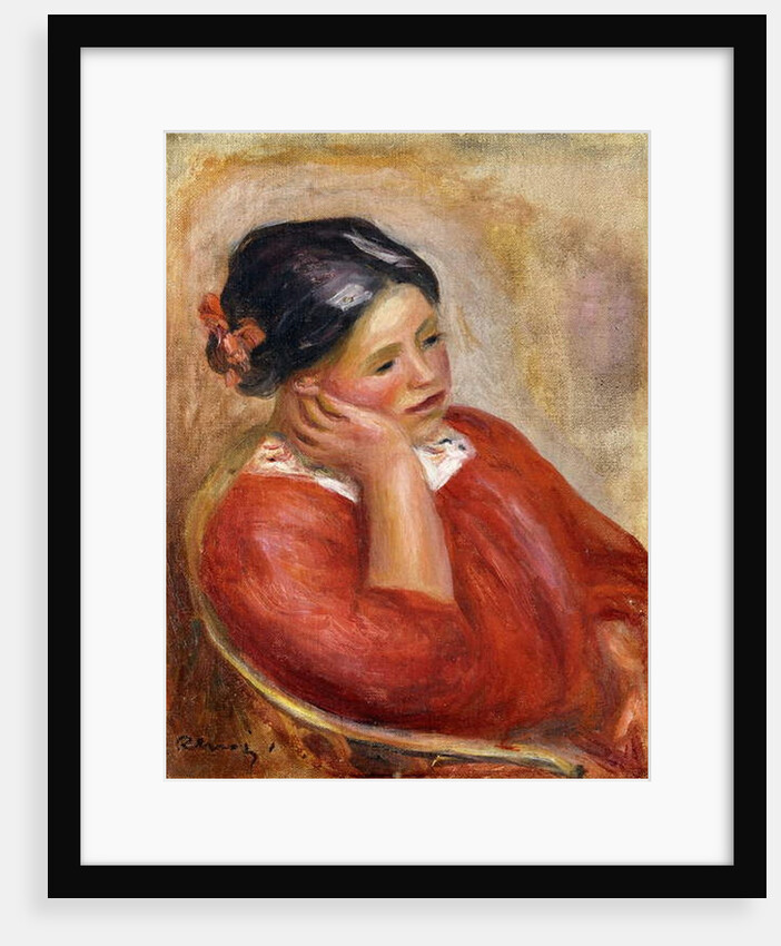 Gabrielle Leaning; Gabrielle Acoudee by Pierre Auguste Renoir