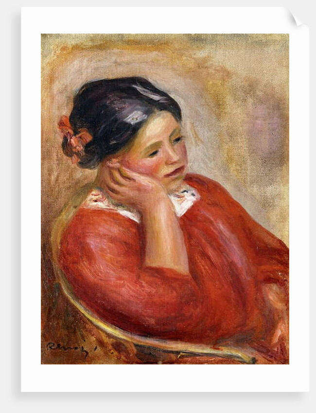 Gabrielle Leaning; Gabrielle Acoudee by Pierre Auguste Renoir