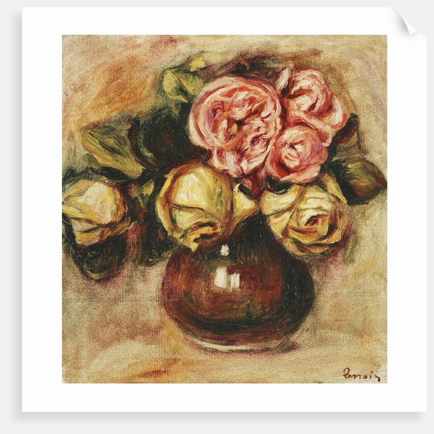 Vase of Roses; Vase de Roses by Pierre Auguste Renoir