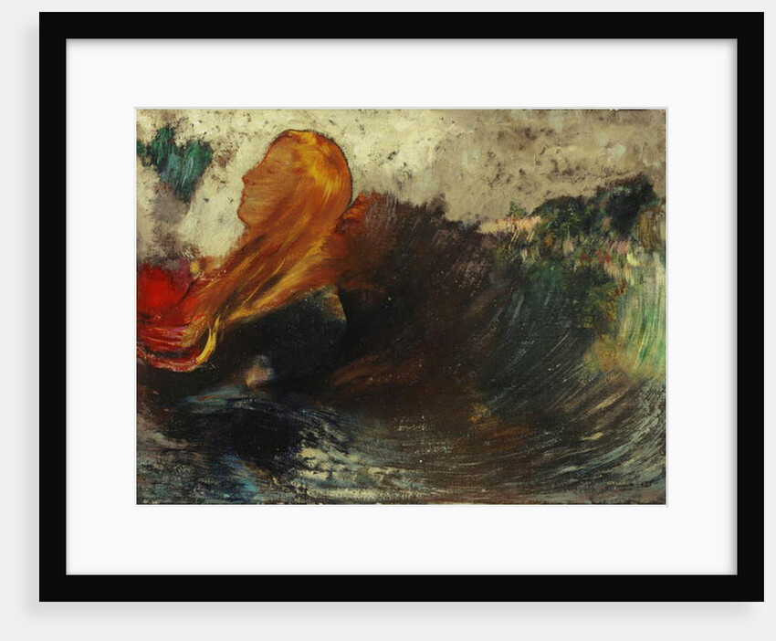 The Death of Ophelia; La Mort d'Ophelie, by Odilon Redon