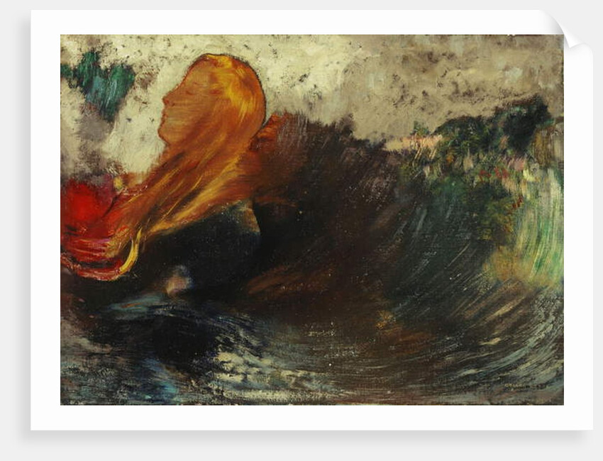 The Death of Ophelia; La Mort d'Ophelie, by Odilon Redon