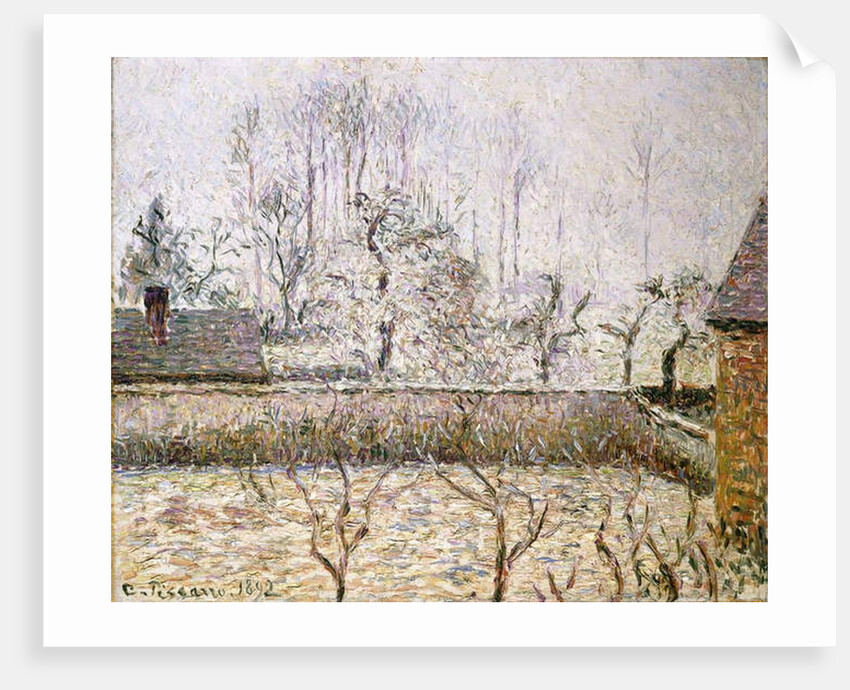 Landscape with Frost and Mist, Eragny; Paysage, Givre et Brume, Eragny by Camille Pissarro