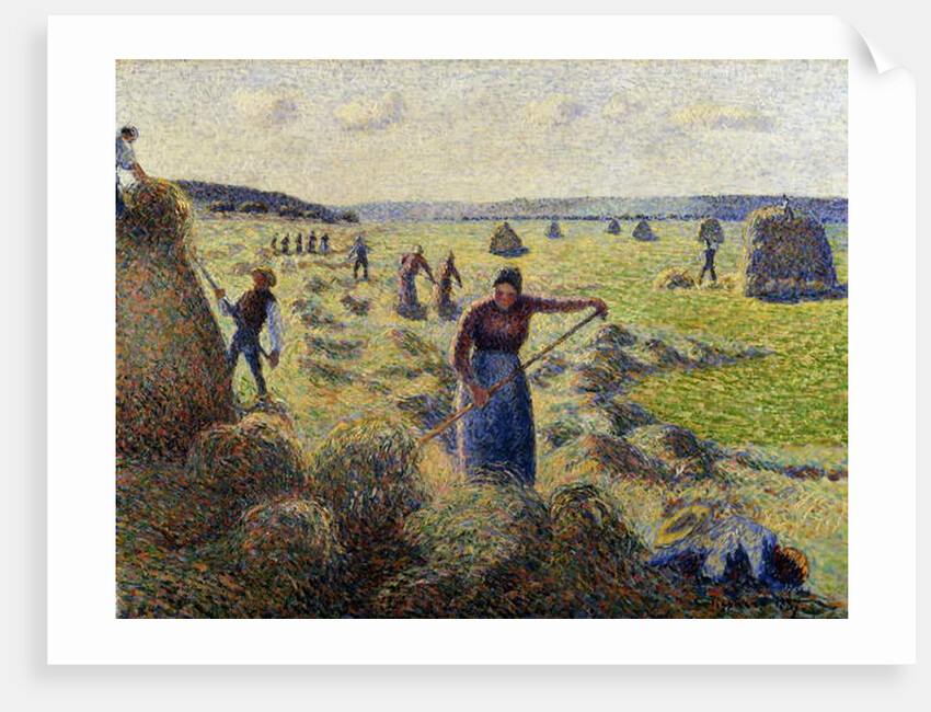 Harvesting Hay, Eragny; La Recolte des Foins, Eragny, c.1887 by Camille Pissarro