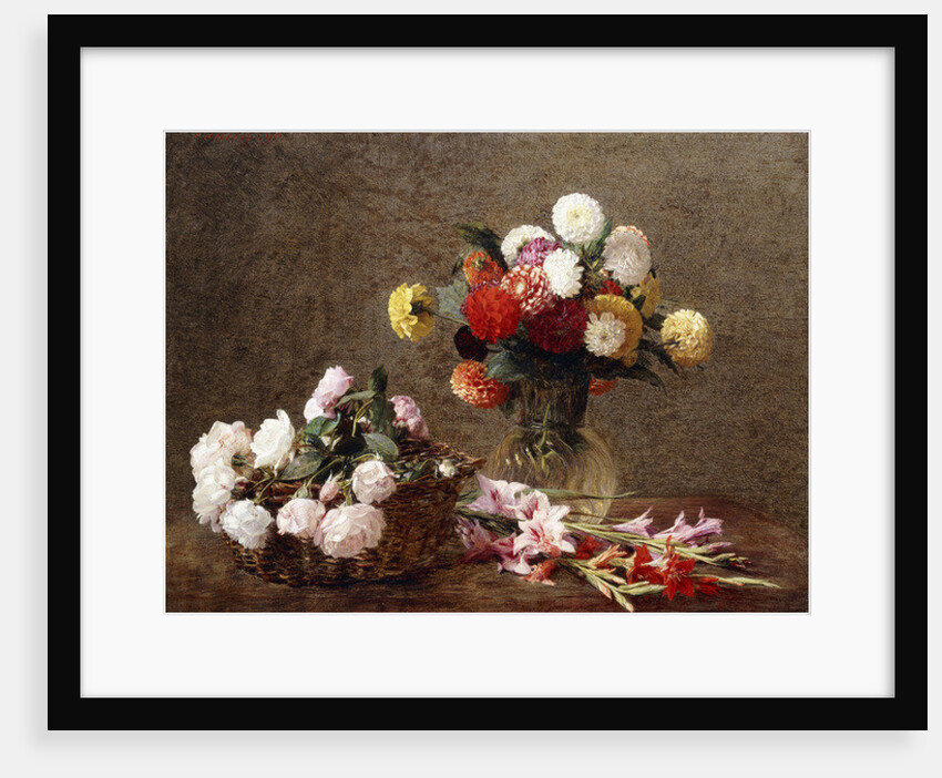 Dahlias, 1896 by Ignace Henri Jean Fantin-Latour