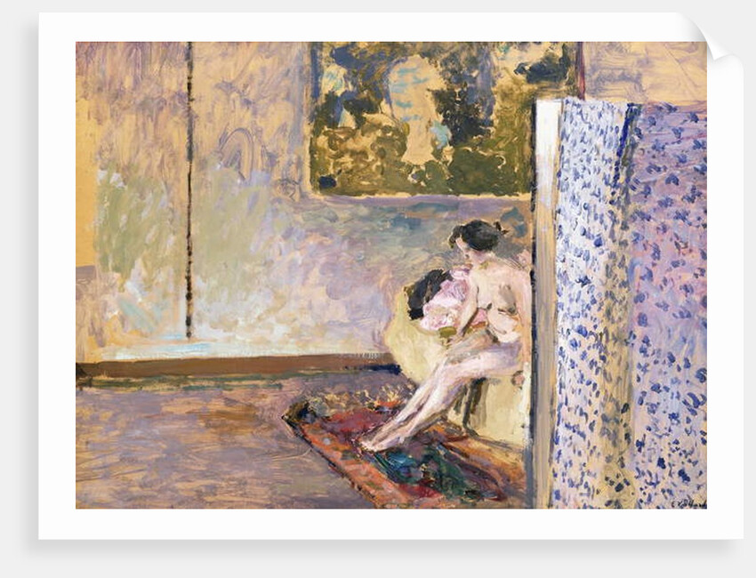 In Bonnard's Studio at 60 Rue de Douai: Nude by a Screen; Dans l'Atelier de Bonnard, 60 Rue de Douai: Nu au Paravent by Edouard Vuillard