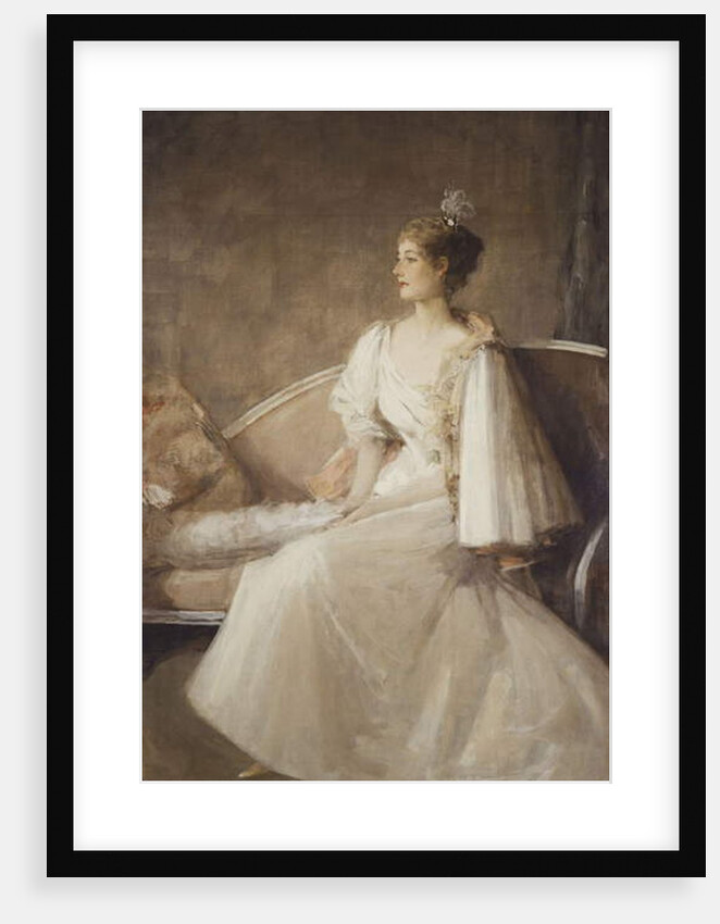 Portrait of a Lady seated on a Sofa, c.1900 by John Lavery