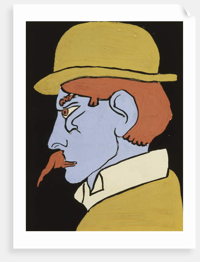 Man with Moustache, Profile, c.1911-12 by Henri Gaudier-Brzeska