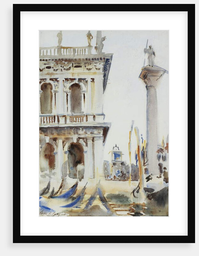 The Corner of the Libreria, with the Column of St. Theodore, Venice, 1904 by John Singer Sargent