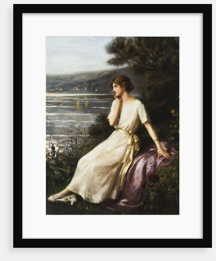 Portrait of a Woman by a Lake by Albert Lynch