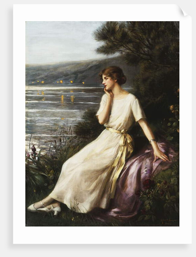 Portrait of a Woman by a Lake by Albert Lynch