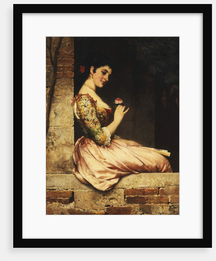 The Pink Rose by Eugen von Blaas