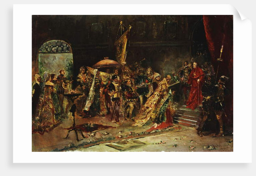 Presentation to the Cardinal, 1877 by Salvador Sanchez Barbudo