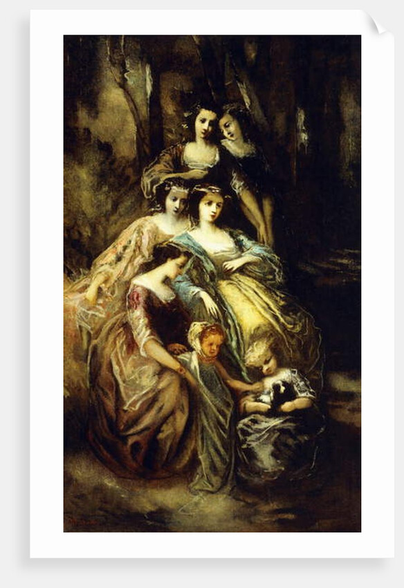 Empress Eugenie and Her Attendants, by Adolphe Joseph Thomas Monticelli