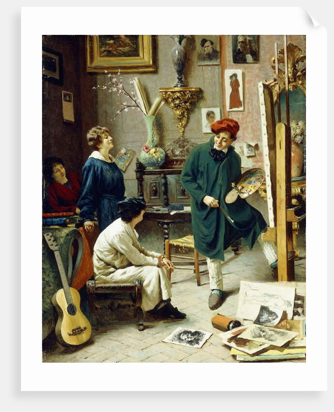 The Artist's Studio by Pompeo Massani