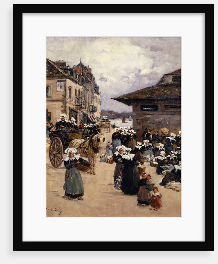 Corner Market in Concarneau; Coin de Marches a Concarneau by Fernand Legout-Gerard